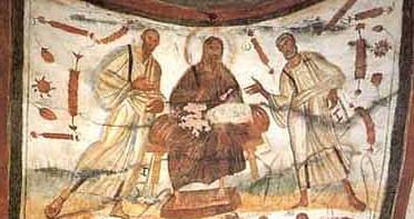 Image result for Christ Between Peter and Paul, 4th century