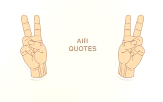 air-quotes