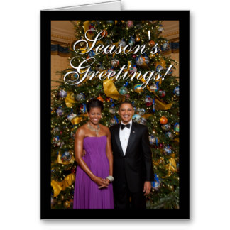 Christmas card from the Obamas