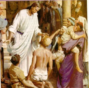 Jesus heals the blind