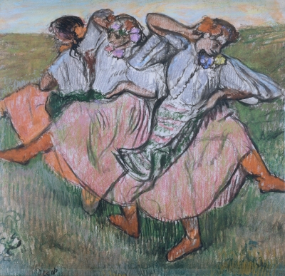 Three Russian dancers *pastel on paper *62 x 67 cm *signed b.l.: Degas