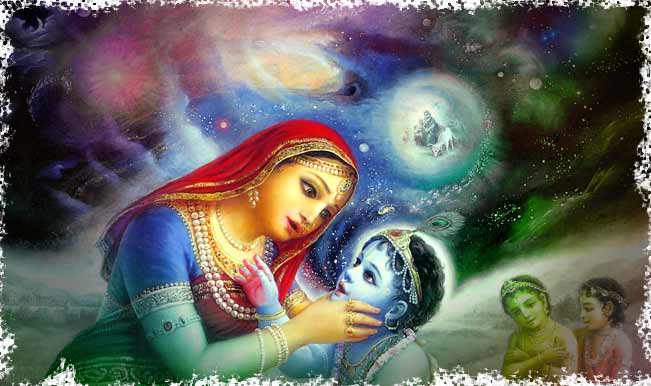 Yashoda sees the universe in Krishna's mouth