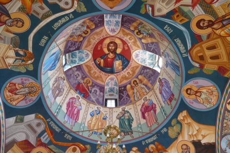 Ceiling of Orthodox church, Romania